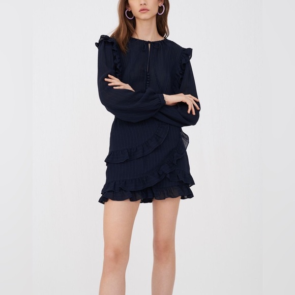 Maje Playsuit with ruffles - Picture 1 of 9